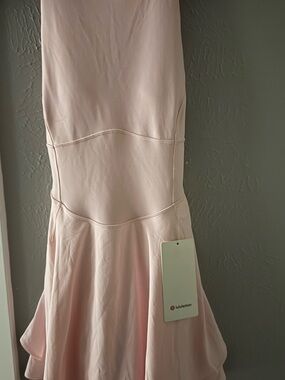 lululemon athletica Pale Pink Midi Dress with Flared Hem